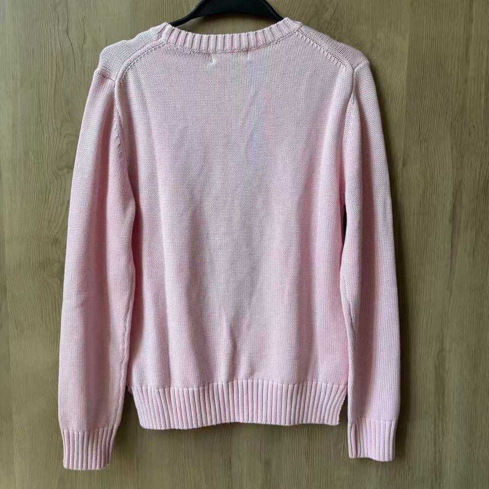 POLO RALPH LAUREN Pink Bear Embroidered Crewneck Sweater - Picture 6 of 7
